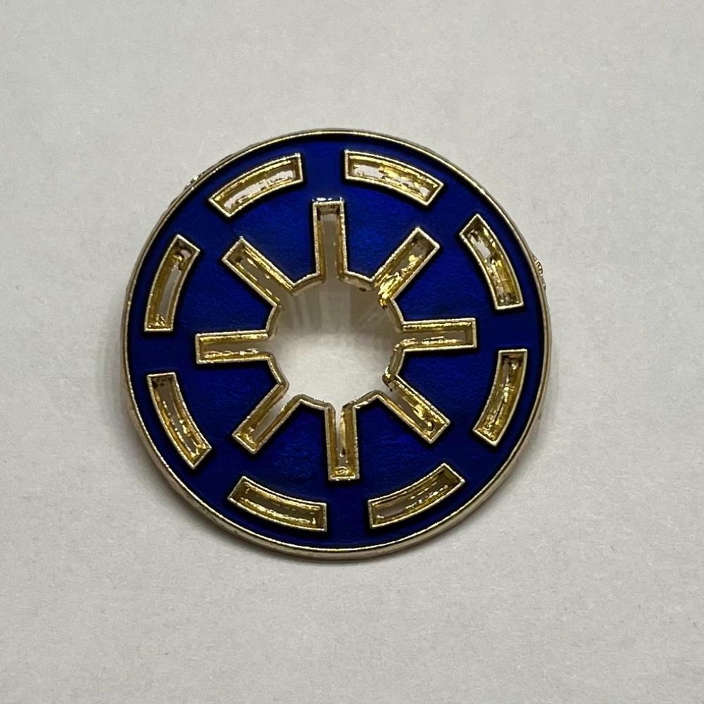 Star Wars Galactic Empire Republic Imperial Crest Blue Trading Pin